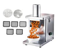 AiODiO Stainless Steel Dicing Machine ，Commercial Vegetable Dicer ， Electric Carrot Potato Onion Granular Cube Cutting，with 6/8/10/12/15mm Dicing Molds Blades 220v