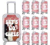 AIOMOB 10 Pack Mini Suitcase Party Favor Gift Box Plastic Gift Box False Eyelashes Miniature Luggage for Travel Wedding Bachelorette Party Bridesmaid Bridal Shower Favors Decorations (Let's Go Girls)