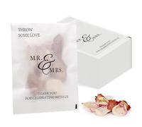 AIOMOB 50 Pcs 4 x 6 inch Large Wedding Confetti Bags Throw Some Love Petal Toss Packets Glassine Flower Petal Packets for Wedding Send Off, Exit, Tosses