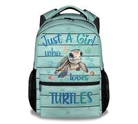 AIOMXZZ Sea Turtle School Backpack for Kids, 16 Inch Green Backpacks for Girls, Cartoon, Durable, Lightweight, Style3, 16 inch, Classic