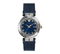 Aion Leather Strap Watch Blue Dial, male, Versace, Watches, Multicolor, ONE SIZE, Accessories ONE SIZE