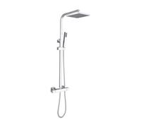 Aion Thermostatic Shower Set - Bar Valve, Rail & Chrome Showerhead