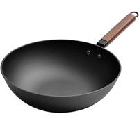 Aioneer 12 Inch Pre-Seasoned Cast Iron Wok, Chef's Pan with Cover and Insulation Pads, Does Not Rust-32Cm-One Color-30cm