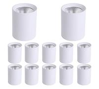 Aioneer 12 Pcs Cylindrical Cob Spotlight-Surface Mounted Ceiling Downlight - 7W/15W/24W White/Black Aluminum Downlight Anti-Glare Cob Spotlights 3000K/4000K/6000K SelectableB-24w-3000K
