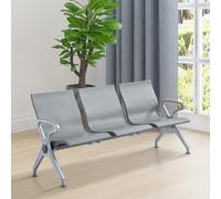 Aioneer 3-Seater Reception Bench With Armrests & High Back - Comfortable Waiting Room Chair For Clinics, Airports, Hospitals, Lounges & Banks - Perfect Guest Seating Solution-K