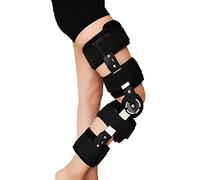 Aioneer Adjustable Hinged Knee Brace Knee Immobilizer Brace Leg Braces Orthopedic Patella Knee Brace Knee Immobilizer Brace Support Orthosis-Black