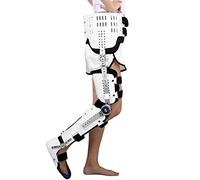 Aioneer Adjustable Knee Joint Fixed Brace, Hinged Post Op Knee Brace, Breathable Thigh Knee Ankle Foot Supports Orthosis, Compression Support For Protection-Right