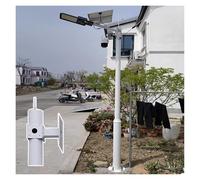 Aioneer Adjustable White Security Camera Mount Pole - 6.6 To 19.7 Ft Durable Surveillance Bracket With 15.7In Lightning Rod For Enhanced Stability & Protection-A-78.7in