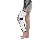 Aioneer Adult Knee Brace, Hinged Immobilizer For Ligament Injury, Orthosis Stabilizer Post Op Adjustable Recovery Support For Orthopedic-With Strap-Large