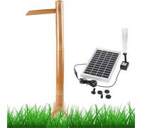 Aioneer Bamboo Fountain Kit, Solar Powered Bamboo Water Fountain, Zen Water Feature With Pump, Flowing Water Decoration, For Fish Tanks, Gardens, Lawns, Ponds-19.7in