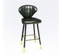 Aioneer Bar Stools Bar Stools Dining Chair Bar Stools Upholstery Artificial Leather Kitchen Breakfast Counter Stools With Comfortable Padded Seat And Metal Base Dining Room Loung-Green