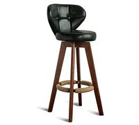 Aioneer Bar Stools Swivel Counter Stool With Back, Upholstered Kitchen Breakfast Bar Chairs, Industrial Pu Leather Bar Stools For Home, Pub, Kitchen, Coffee Cub-Dark Green