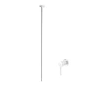 Aioneer Bathroom Sink Taps Wall Mounted Concealed Hot And Cold Ceiling Faucets Single Handle Brass Bathroom Wall Mounted Basin Taps Rose Gold-White