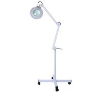 Aioneer Beauty Magnifying Lamp, Professional 5X Magnifier Lamp Floor Standing Magnifying Light Adjustable Wheels For Skincare Beauty Nail Manicure Tattoo Salon