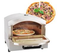 Aioneer Commercial Pizza Oven Countertop, 12" Single Stove Stainless Steel Electric Pizza Oven, Multipurpose Indoor Pizza Maker For Restaurant Home Pretzels Baked-Gas
