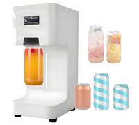 Aioneer Commercial Tin Cup Sealer For Aluminum/Plastic Cans, Automatic Can Sealing Machine 5.1Cm Dia & Max 17Cm Height Tin Can Seaming Closing Capping Machine,White-White