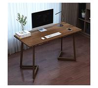 Aioneer Computer Desks Modern Simple Studying Pc Desk Home Office Monitor Stand Workstation Stable Study Room Writing Table, Easy To Assemble Office Desks-Brown-1.0 meters