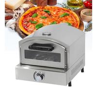 Aioneer Electric/Gas Pizza Oven Countertop, 12 Inch Commercial Pizza Oven With Adjustable Temperature, Oven Light And 60 Minute Timer,Gas-Gas
