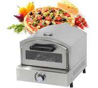 Aioneer Electric Pizza Oven Indoor, 12 Inch Countertop Commercial Pizza Oven With Grilling Rack, Crumb Tray, Handle And Feet Pads For Home And Restaurant-Gas