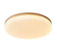Aioneer Energy Saving Ultra Thin Wooden Ceiling Light Fixture With Adjustable Three Color Panel Modern Flat Flush Mount Lamp For Home Office Lounge Hallway And Porch-48cm