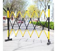 Aioneer Expandable Barricade Retractable Mobile Barricade Flexible Crowd Control Barricade Barrier Two Wheels On The Base For Playground Park Hotel Crowd Control-Yellow Black-1.2 * 2M