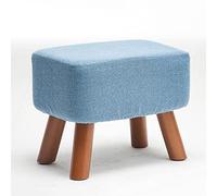 Aioneer Footstool S Foot Stool Foot Stool Linen Shoe Change Stool Small Footstool Square Foot Stools Rest Stool Footstools For Living Room S For The Bedroo-Blue-40x28x33cm