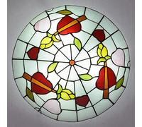 Aioneer Fruit Ceiling Light Flush Mount Victorian Style Stained Glass Kitchen Ceiling Lamp Vintage Dimmable Chandeliers For Bedroom Living Room Dining Room,B,50Cm-C-40cm
