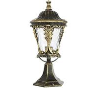Aioneer Garden Post Light Aluminum Post Lanterns Vintage Industrial Rainproof Anti-Rust Lawn Lantern European Villa Park Street Lighting Landscape Fixture Aluminum Rustic Courtya