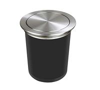 Aioneer Hidden Trash Cans Under The Counter, Built-In Trash Cans, Built-In Stainless Steel Trash Cans On The Countertop, Round Built-In Trash Chutes, Built-In Balance Clamshell T-black (plastic)