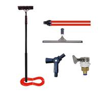 Aioneer High Altitude Solar Panel Cleaning Brush | 5-12M Telescopic Water Fed Window Cleaning Pole | Roof & Window Cleaner | Lightweight Water Powered-35cm/13.8in-5.4m/17.7ft