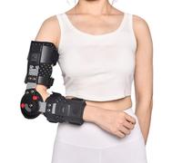 Aioneer Hinged Elbow Brace Adjustable Telescoping Post Arm Splint With Sling Stabilizer Adjustable Splint & Shoulder Strap For Arm Injury Recovery Support After Surgery,A Right-B left