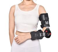 Aioneer Hinged Elbow Brace Adjustable Telescoping Post Arm Splint With Sling Stabilizer Adjustable Splint & Shoulder Strap For Arm Injury Recovery Support After Surgery,A Right-B right