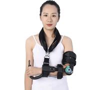 Aioneer Hinged Elbow Brace Range Of Motion Support Sling Stabilizer For Dislocated Arm Adjustable Splint & Shoulder Strap Adjustable Post Elbow Brace,Left-Right