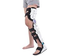 Aioneer Hinged Knee Brace, Adjustable Leg Stabilizer Post Op Recovery Immobilization Splint - Orthopedic Guard Protector Patella Injury Immobilizer Brace-White-Large