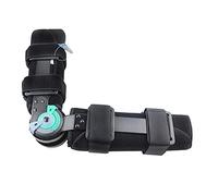 Aioneer Hinged Knee Brace Adjustable Post Op Knee Support Orthosis Immobilizer Protector For Left Leg And Right Leg, Both Men And Women/Black-Black-Small