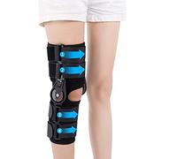 Aioneer Hinged Knee Brace Adjustable Support Stabilizer Pad Post-Op Knee Braces For Preventive Protection Fknee Joint Pain/Black-Black-Small