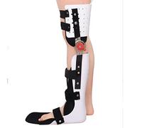 Aioneer Hinged Knee Brace, Knee Ankle Foot Orthosis Fixation Brace Support Lower Limbs Orthosis Walking Boots With Full Leg Fixed Brace-Left-Small