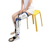 Aioneer Hinged Knee Brace,Knee Orthosis Support Joint Stabilizer Full Leg Splint Support With Adjustable Knee, Ankle And Foot-Left