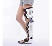 Aioneer Hinged Knee Foot Support Brace, Adjustable Post Knee Support Orthosis Immobilizer Protector, Full Leg Stabilizer Knee Orthosis Splint-Not Movable Feet-Right