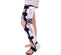 Aioneer Knee Orthosis Support Brace Joint Stabilizer, Hinged Knee Brace Fracture Fixed Guard Splint Leg Protector Fully Adjustable Calf Ankle Foot Fixed Bracket