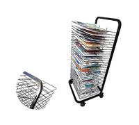 Aioneer Mobile Paint Drying Rack - Art Drying Rack For Classroom, Floor-Standing Art Shelf Storage Rack On Wheels, Ideal For Education Schools And Art Clubs Shelf,Foldable To Save Space,25,layer