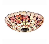 Aioneer Modern Ceiling Lights Flush Mount, Hand-Crafted Shell Ceiling Lamp,Tiffany Style Ceiling Lighting Fixtures For Kitchen Island Dining Room Bedroom Living Room-24inch