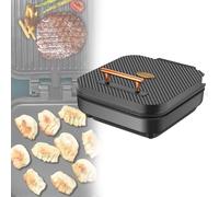 Aioneer Multi-Functional Electric Pancake Pan Pizza Oven - Countertop Pizza Oven 200W Pizza Maker Machine With Non Stick Coating Plate, Double-Sided Heating For Pizzeria Restaura-Black