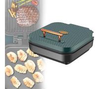 Aioneer Multi-Functional Electric Pancake Pan Pizza Oven - Countertop Pizza Oven 200W Pizza Maker Machine With Non Stick Coating Plate, Double-Sided Heating For Pizzeria Restaura-Green