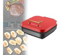 Aioneer Multi-Functional Electric Pancake Pan Pizza Oven - Countertop Pizza Oven 200W Pizza Maker Machine With Non Stick Coating Plate, Double-Sided Heating For Pizzeria Restaura-Red