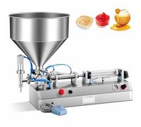 Aioneer Pneumatic Paste Filling Machine,50-500Ml Liquid And Paste Filling Machine,Stainless Steel Quantitative Paste Filling Machine,25 Bottles/Min Filler,For Toothpaste Shampoo -40ml