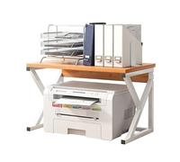 Aioneer Printer Stand Desktop Printer Stands Shelves Manmade Board Steel Frame Rack Household Storage Rack Tier Dual Office Printer Stand For Desk-A
