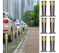 Aioneer Safety Bollards Parking Bollards Steel Traffic Barrier,Traffic Cone Construction Cone 24Inch Height Traffic Delineator Parking Post,Traffic Barrier Post With Weighte-H23.6in 6pack