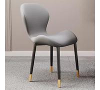 Aioneer Set Of 2 Dining Chairs For Business Hotel And Kitchen Pu Leather Upholstered Living Room Side Chairs With Metal Legs Orange Color-Light Grey-Golden legs