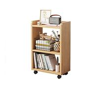 Aioneer Small Bookshelf With Wheels Can Move Under The Table Bookcase Save Space Multi-Layer Storage Shelves Free Rotation And Movement-45 * 24 * 66cm
